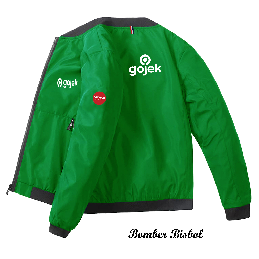 jaket zipper jumper sweater hoodie Gojek terbaru / Jaket bisbol gojek terbaru / logo gojek / kami me