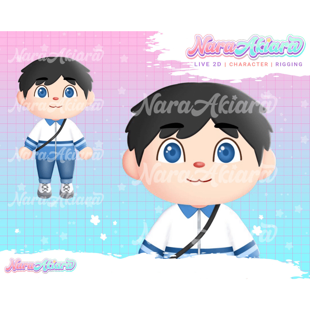 Eksklusif Karakter Chibi Vtuber untuk Para Streamer, Karakter Chibi Vtuber, Model Live2D Siap Pakai,