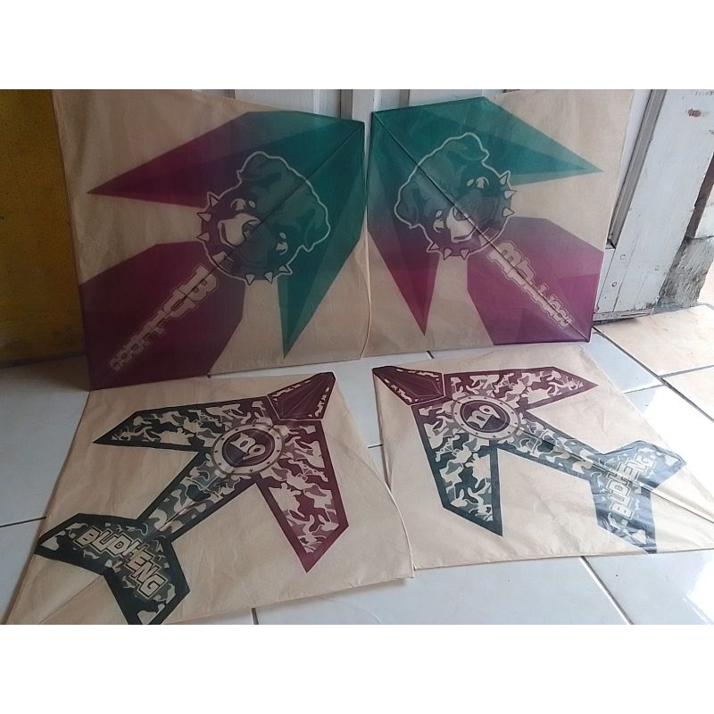 layangan seot motif sablon isi 20