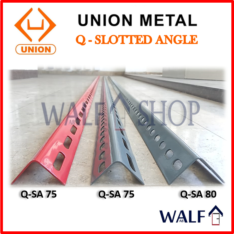 Besi Siku Lubang Union ASLI 4cm x 4cm x 3mtr / 4mtr (QSA-80)