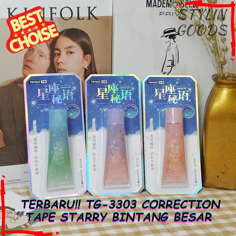 

STARRY BINTANG BESAR TG-3303 CORRECTION TAPE GULUNG / TIP EX TERBARU !! PELENGKAPAN ALAT TULIS SEKOLAH KANTOR LUCU UNIK TERMURAH
