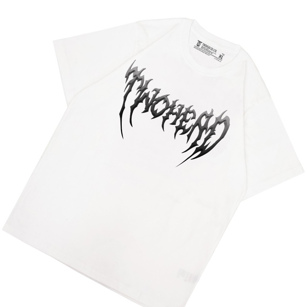 Twohead tshirt Typo White