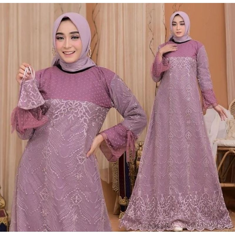 Dress kondangan wanita - Dress muslimah jumbo wanita - Dress pesta untuk wanita