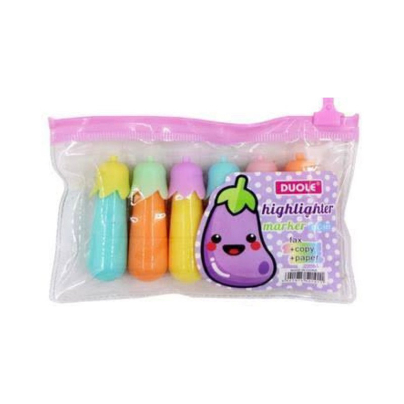 

Stabillo Mini Terong - Duole Highlighter Maker / 1 set isi 6pcs