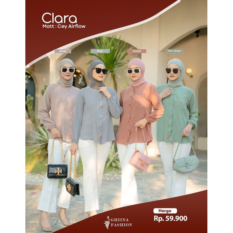 Clara Blouse Ghina Fashion Kemeja Wanita Murah