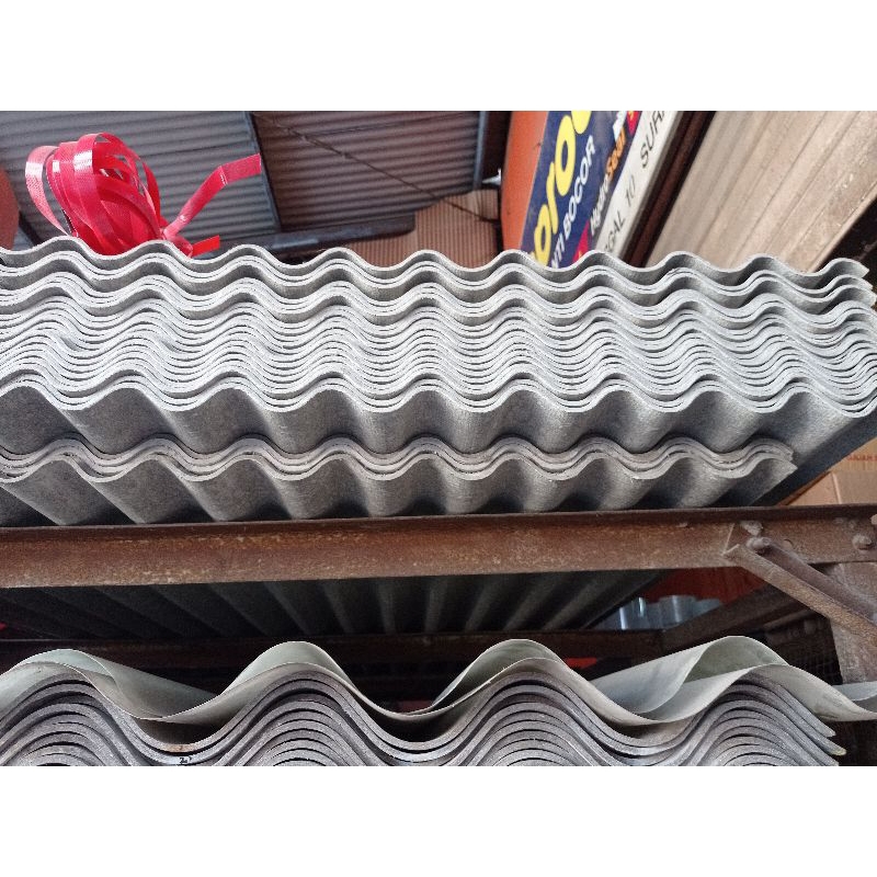 Asbes gelombang kecil utomo flex tebal 4mm,lebar 105 cm.Panjang 2,7 meter murah