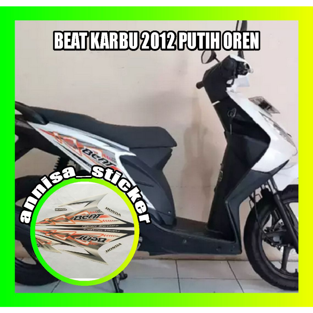 striping lis beat karbu 2012 putih oren