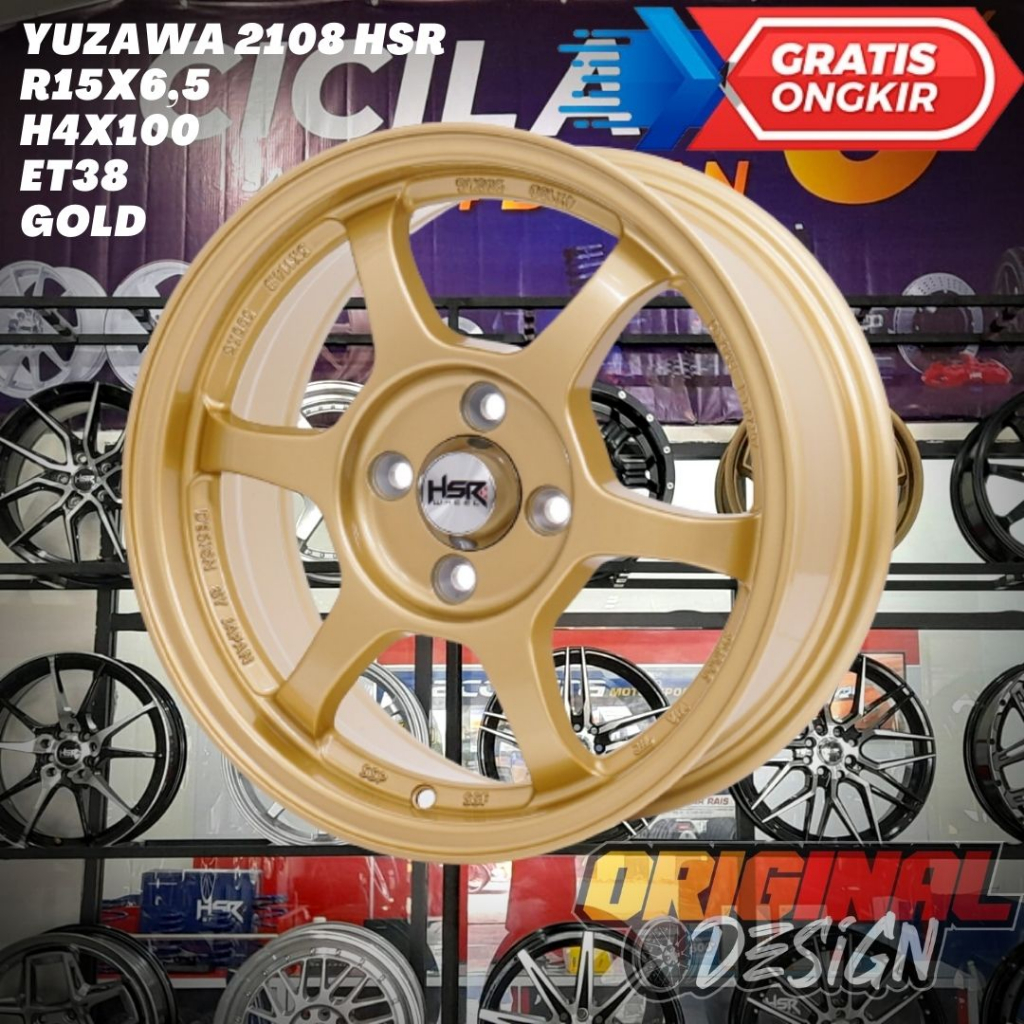 Velg Mobil Ring 15 HSR YUZAWA GOLD R15 Ayla , Calya , Corolla , Etios