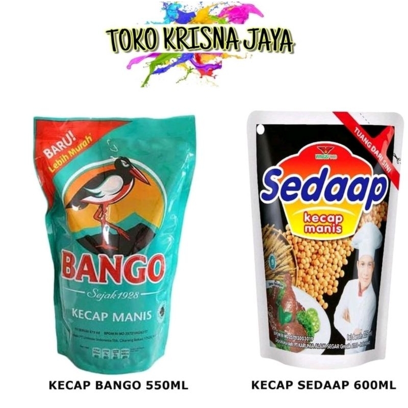 

BANGO KECAP MANIS REFILL 550ML | SEDAAP KECAP MANIS REFILL 600 ML