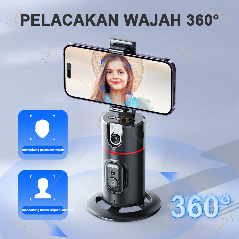Abeni P02 Face Tracking Tripod Bluetooth Gimbal Stabilizer Tripod 360°Rotation  Tracking Gimbal Stabilizer Handphone Bluetooth Remote Selfie Stick-2