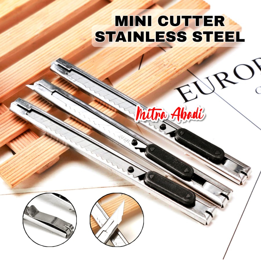 

Mini Cutter Stainless Steel / Pisau Cutter Kecil