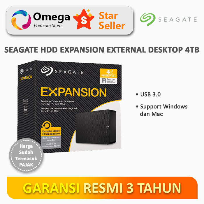 Seagate Expansion Desktop 4TB/HDD Eksternal 3.5"/HDD External