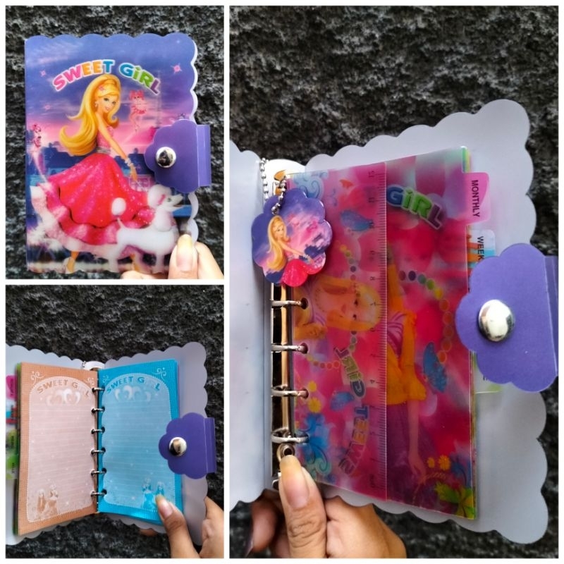 

Map binder kecil/Orgi BARBIE 3 DIMENSI + Sekat dan isi
