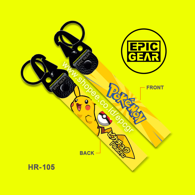 HIGH QUALITY GANTUNGAN KUNCI POKEMON PIKACHU PREMIUM KEYCHAIN LOGO LET'S GO AKSESORIS TAS SEPEDA MOT