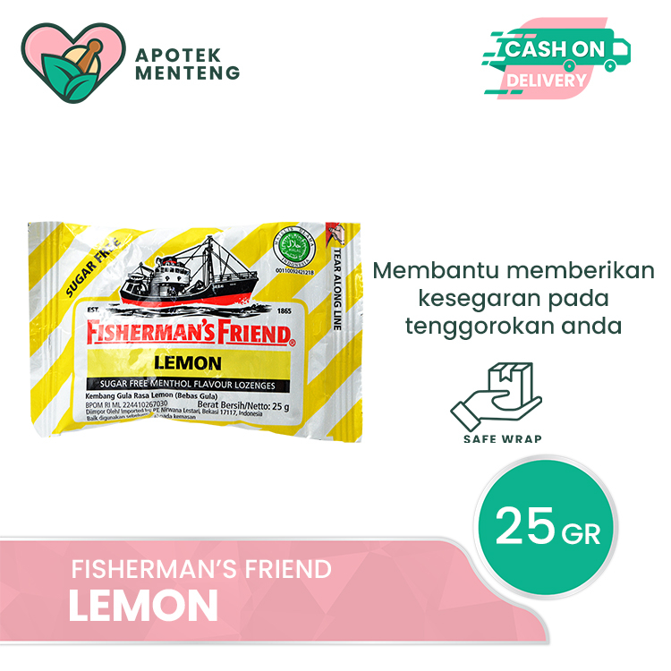 

Fisherman's Friend Lemon Sugar Free - Permen Pelega Tenggorokan
