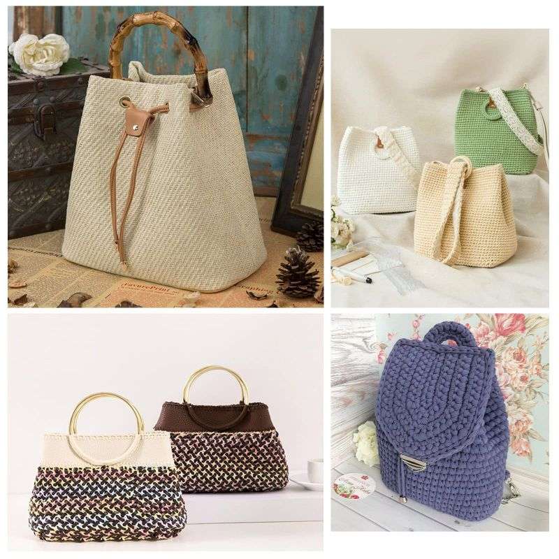 Alas Tas Rajut Premium Bentuk Persegi Panjang Pu Leather Bag Accessories Diy Crochet Bag Bottom Kulit Leather Base