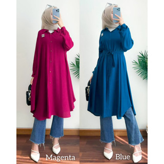JUMBO - Salma Tunik  Polos - Bahan Rayon - Busui Friendly - LD 120 - Bisa COD
