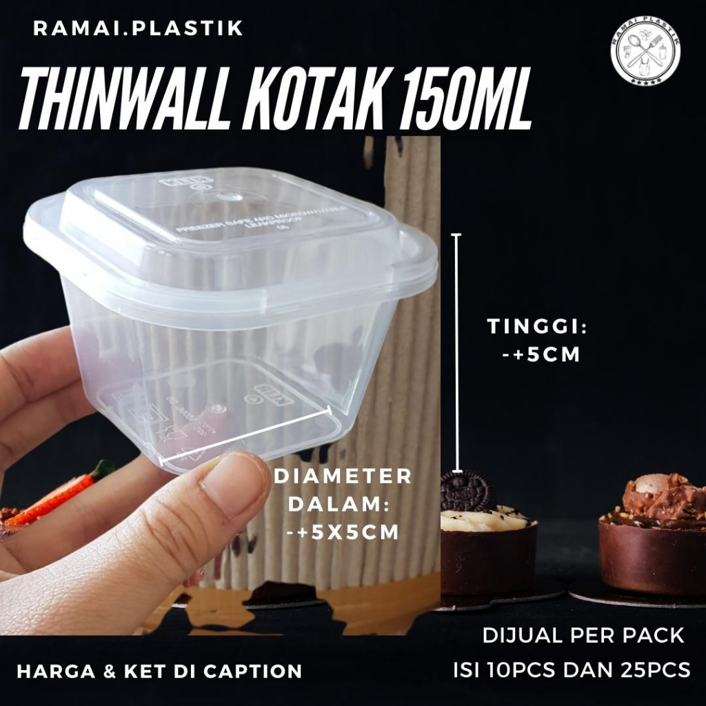 Thinwall 150ml Thinwall kotak kecil Thinwall mayo Thinwall Plastik (klik variasi)