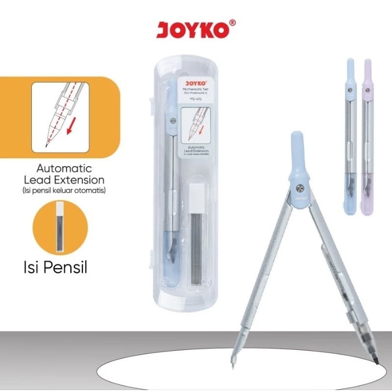 

Jangka Joyko Warna Pastel Isi Otomatis Math Set Jangka Matematika Joyko MS-415