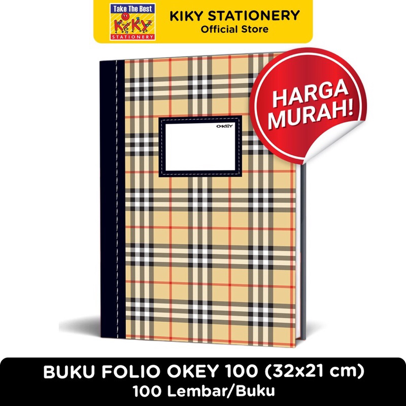 

1 PAK 5 Pcs!! BUKU HARDCOVER UKURAN FOLIO OKEY ISI 100 LEMBAR