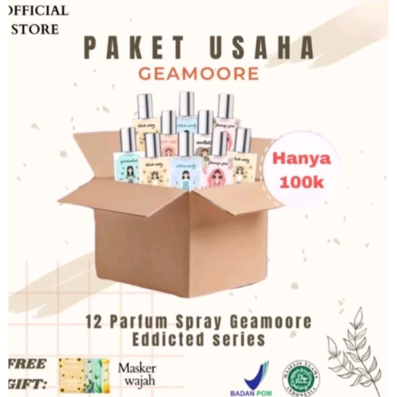 PAKET USAHA PARFUME GEAMOORE 100RIBU DAPAT 12PCS 15ML