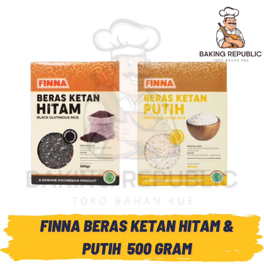 

FINNA BERAS KETAN PUTIH DAN BERAS KETAN HITAM | KEMASAN BARU