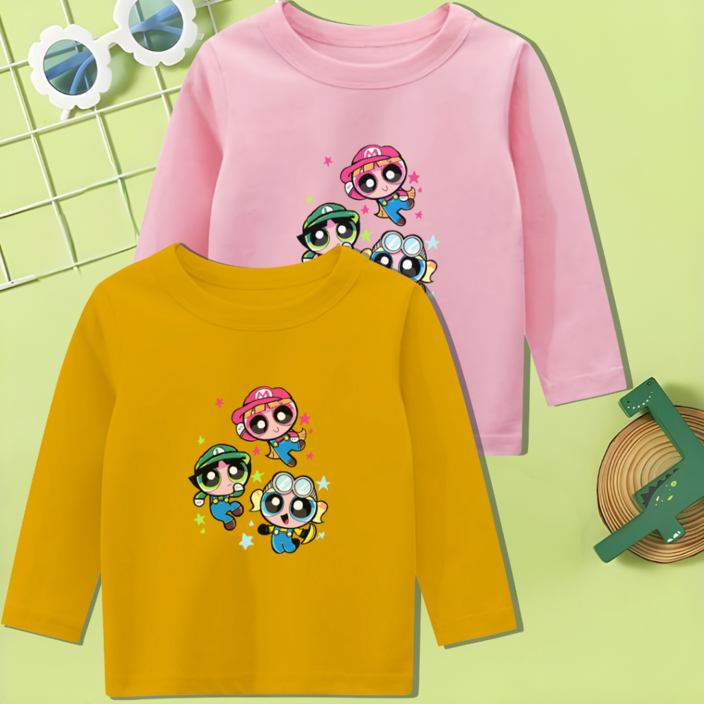 Kaos Lengan Panjang Anak Perempuan Laki Laki 1-12 Tahun Kaos Disney Anak Perempuan Laki Laki Kaos Im