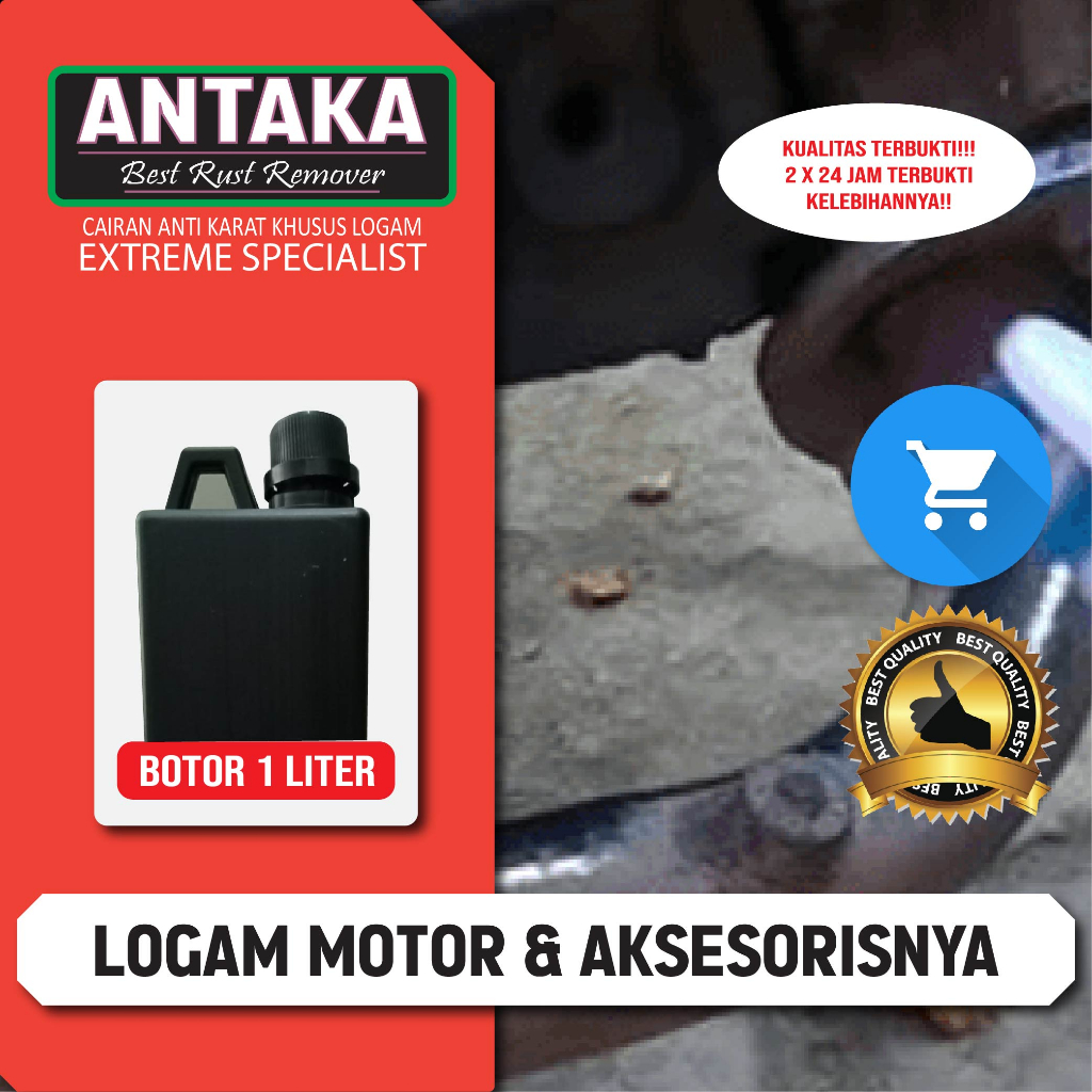 ANTAKA Cairan Semprotan Spray Anti Karat Motor 1 LITER Penghilang Pembersih Mesin Rantai Tangki Ruji