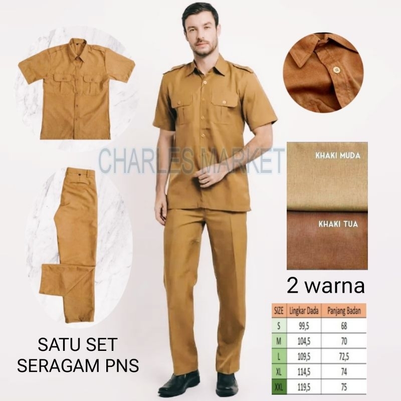 SETELAN SERAGAM PNS COKLAT - SETELAN ASN SERAGAM COKLAT - SETELAN COKLAT SERAGAM PNS