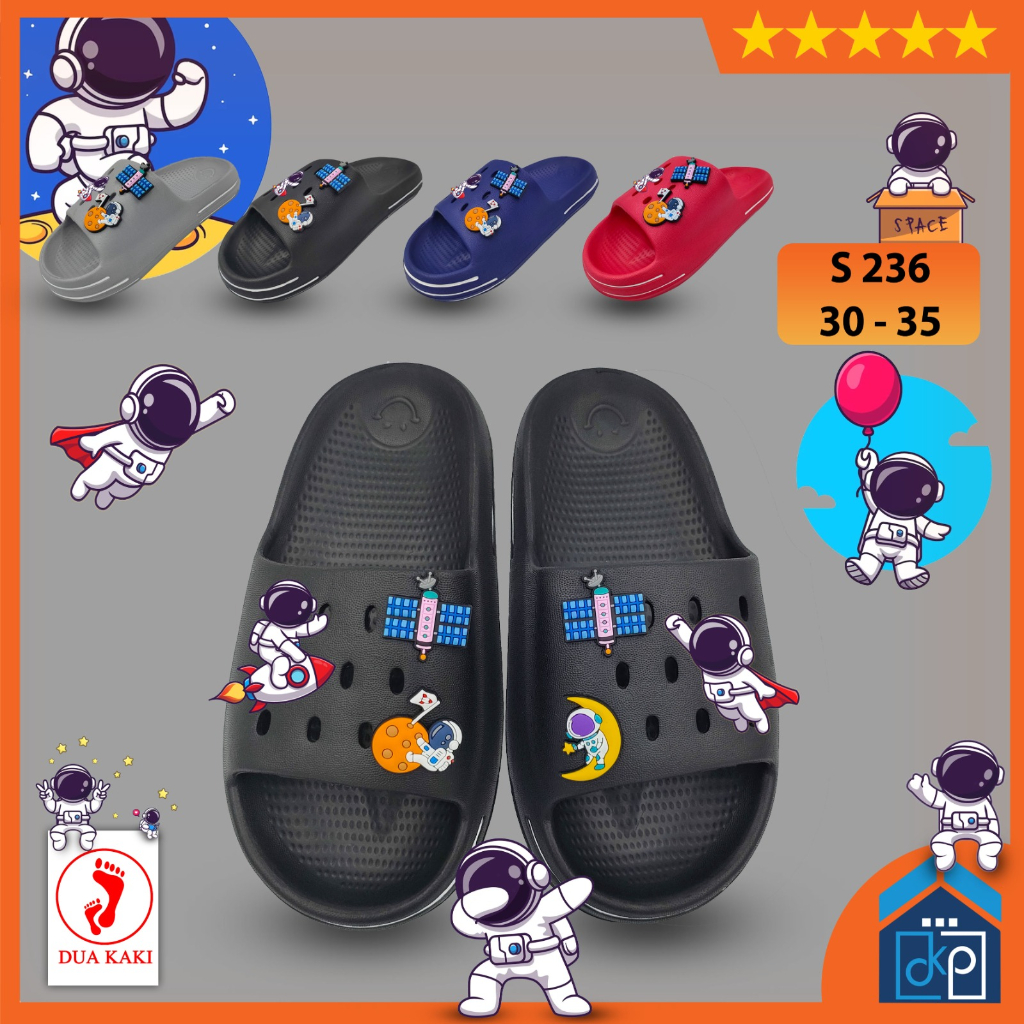 SLIP ON SANDAL ANAK GAMBAR 3D LUCU EMPUK ANTI SELIP SANDAL KEKINIAN KEREN S236