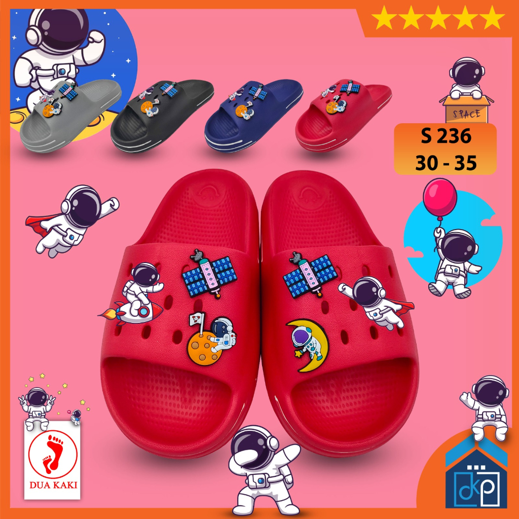 SLIP ON SANDAL ANAK GAMBAR 3D LUCU EMPUK ANTI SELIP SANDAL KEKINIAN KEREN S236