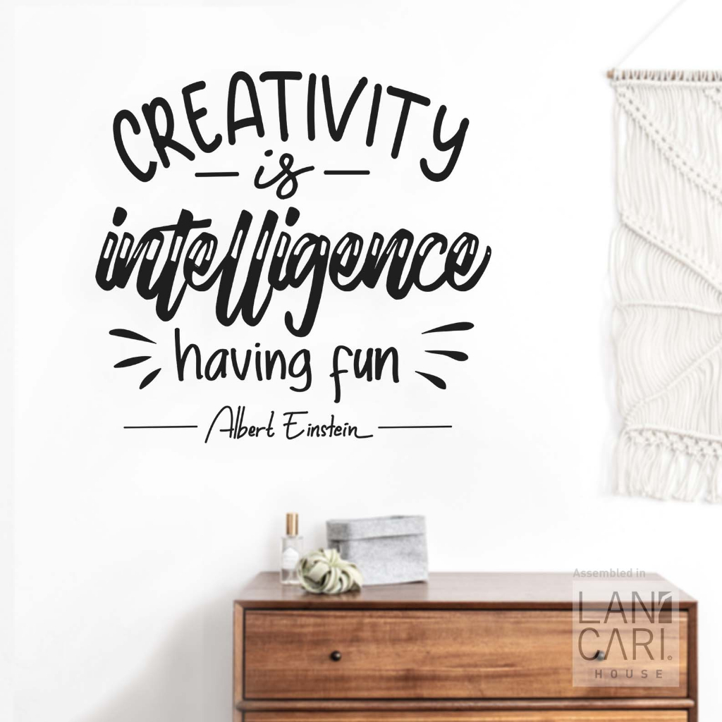 Cutting Stiker Inspiratif Quote:Albert Einstein Dekorasi Ruangan Kerja Sticker Motivasi Quotes