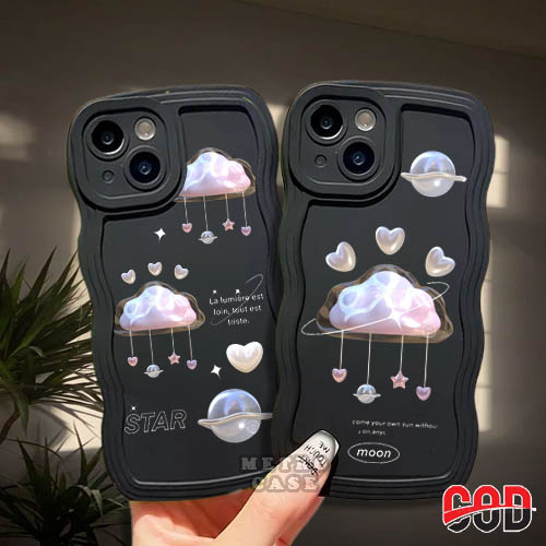 [GLH10] CASE GELOMBANG HITAM MOTIF FOR TYPE OPPO/VIVO/SAMSUNG/XIAOMI/REALME/IPHONE/INFINIX - CASE MO