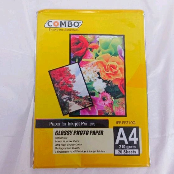 Kertas Foto A4  210 gr Combo /Glossy Photo Paper