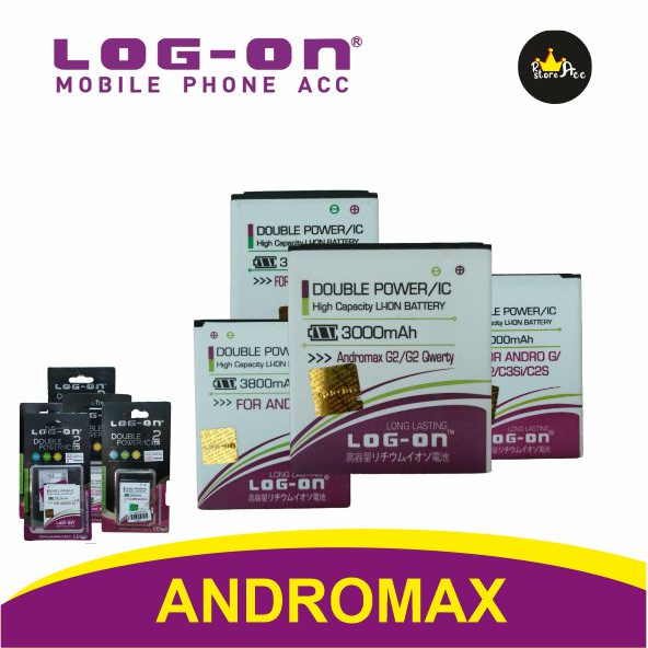 LOG ON BATERAI ANDROMAX A/A2/G/G2/U2/C2/MODEM M2Y/M3Y DOUBLE POWER