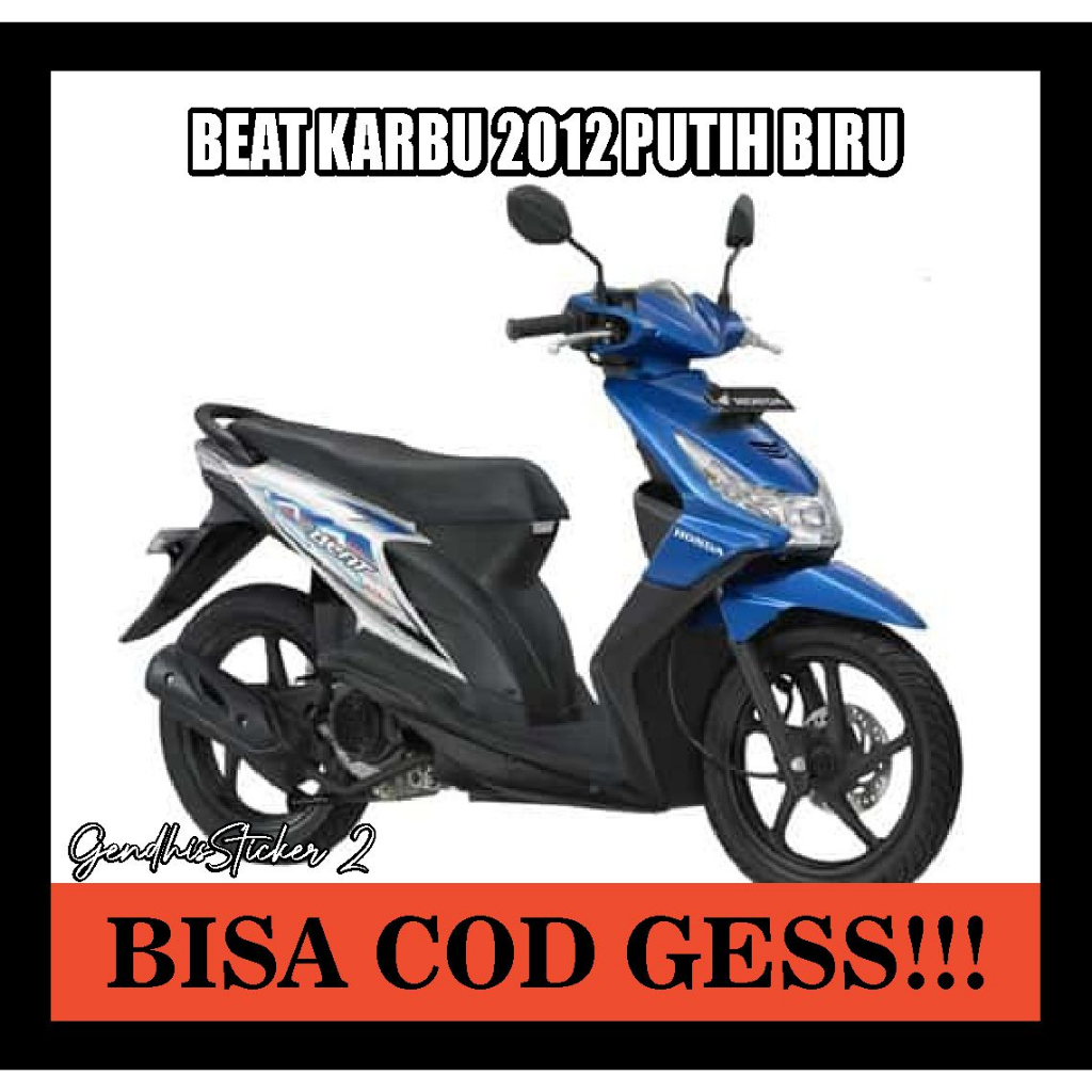 striping honda beat karbu 2012 putih biru