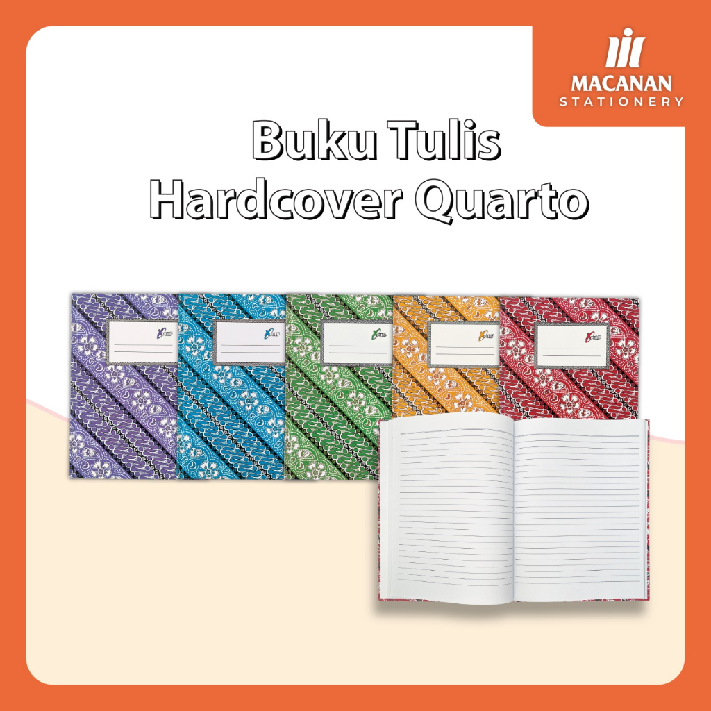 

Buku Tulis Hard Cover X-Pulp Quarto 100 lembar - 5Pcs/Pack