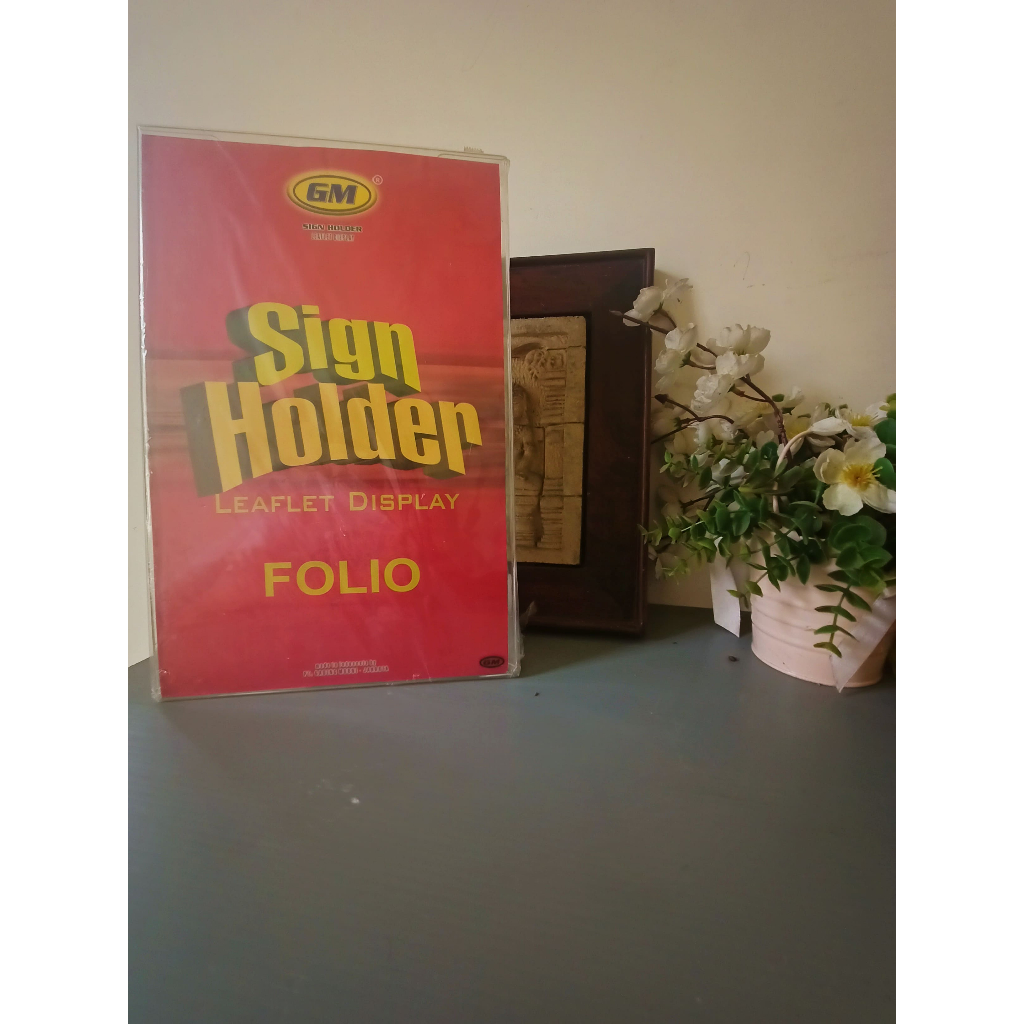 

SIGN HOLDER LEAFLET DISPLAY GM F4/ FOLIO