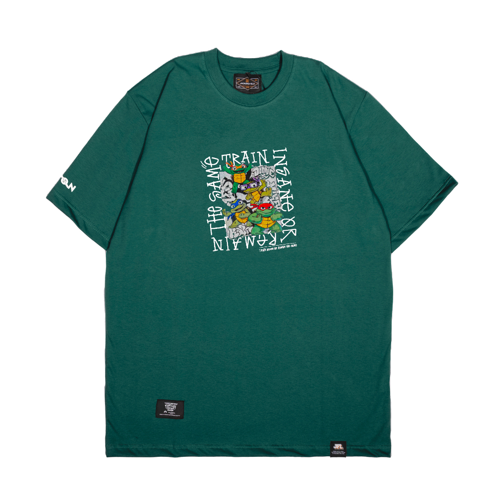 TMNT Toddler Squad Tee Sycamore Jackersfield Union Edition Kaos Pria Hijau Botol
