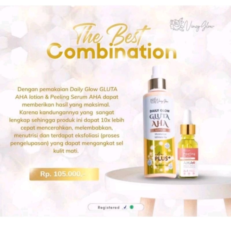 Daily Glow Gluta AHA Vincy Glow body lotion