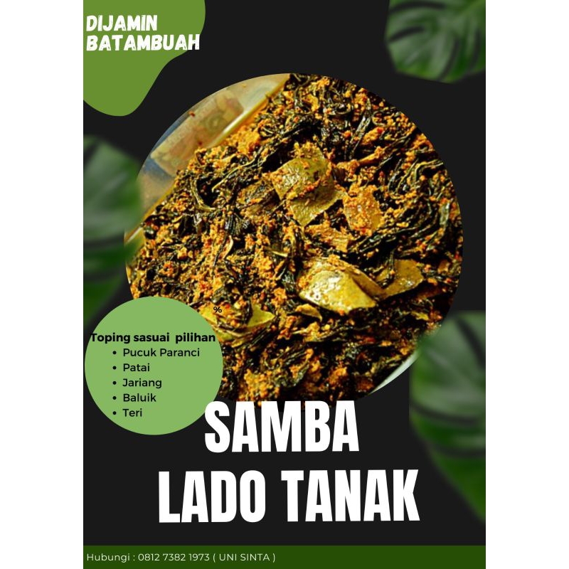 

samba lado tanak daun singkong(ubi)