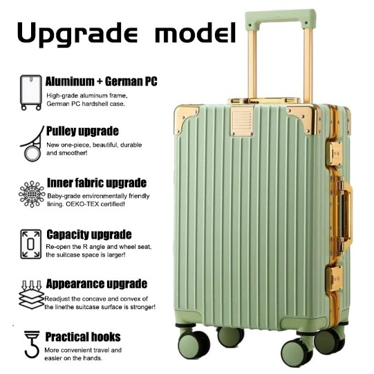 [ INDO KOPER ]  Koper Aluminium+PC koper  original TSA LOCK A978 anti pecah murah SIZE 20/22/24"