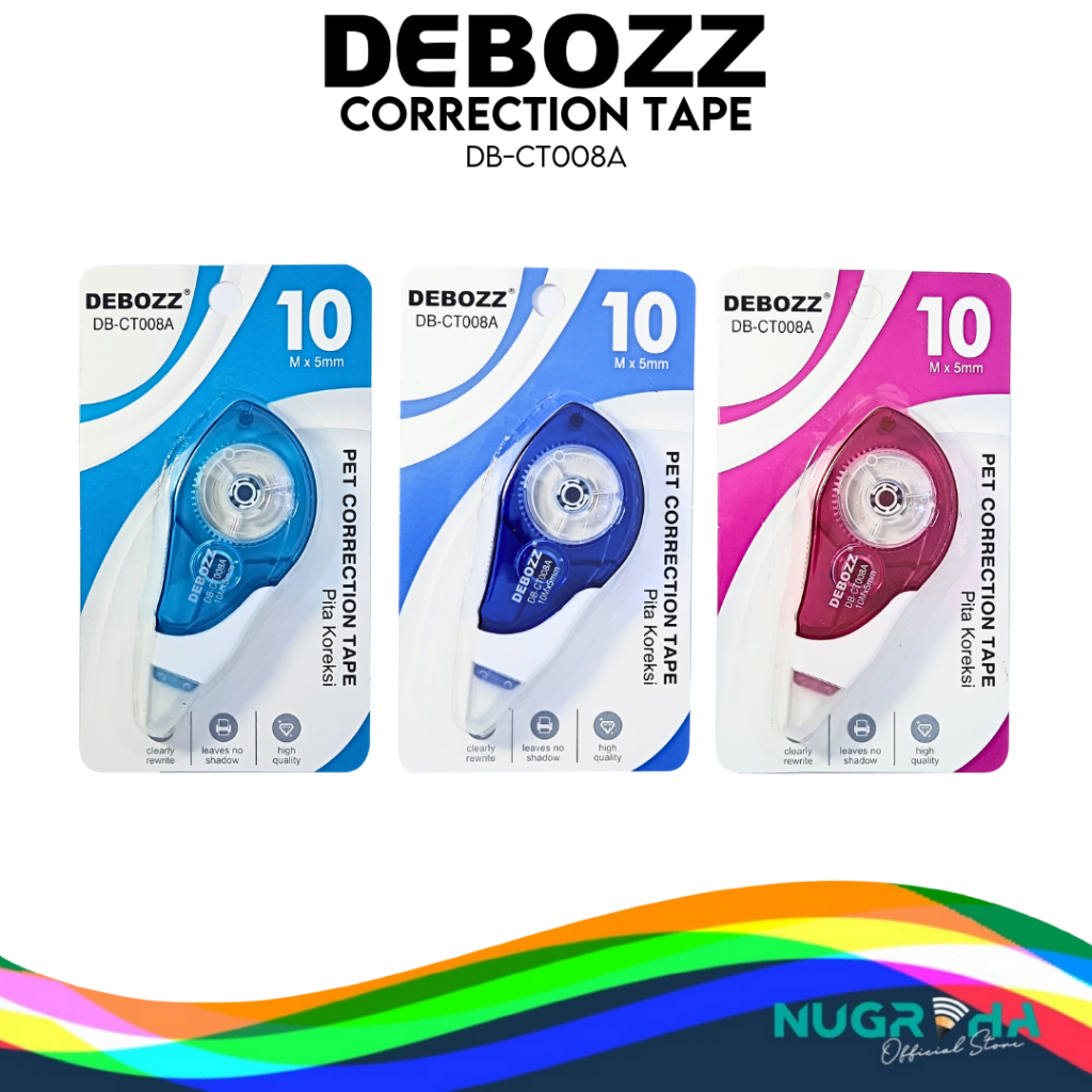 

Correction Tape Pita Koreksi CP Tape Tipex Kertas Debozz DB-CT008A