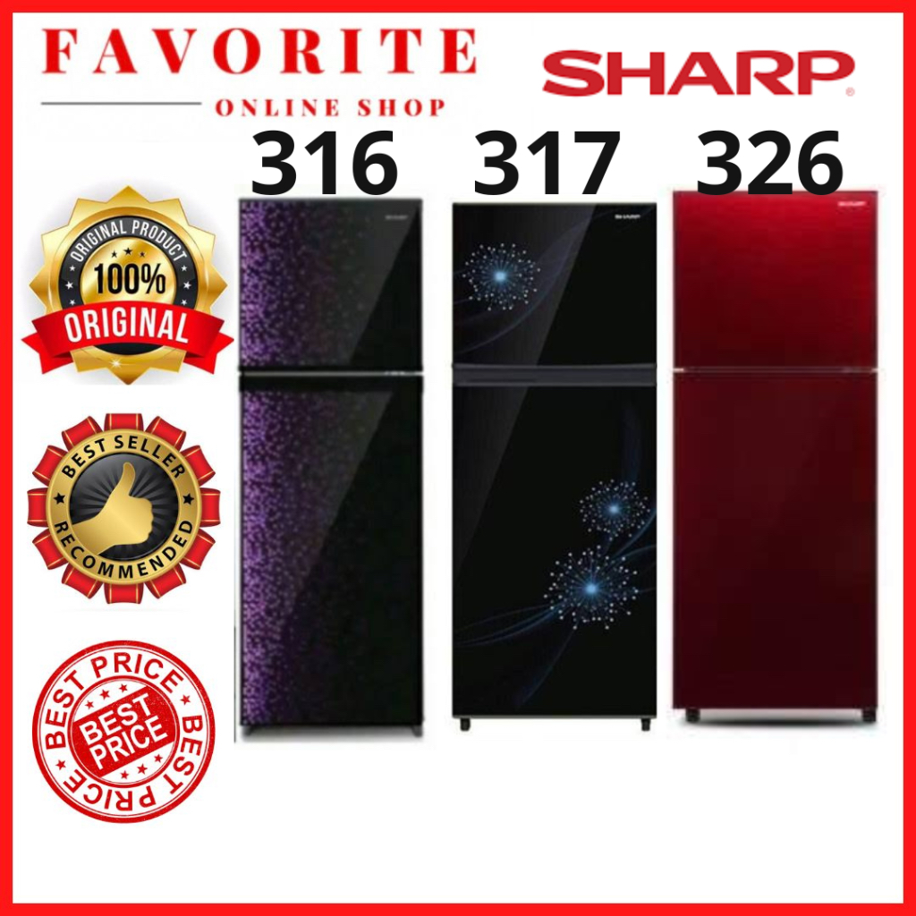 KULKAS SHARP SJ 317 MG LEMARI ES 2 PINTU SJ317MG SJ 317MG
