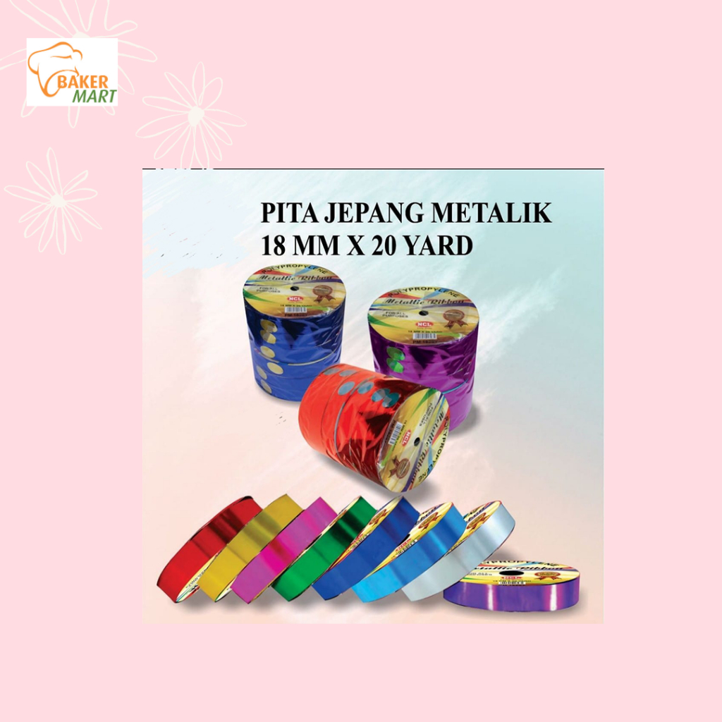 

Pita Jepang Metalik 18MM x 20 Yard