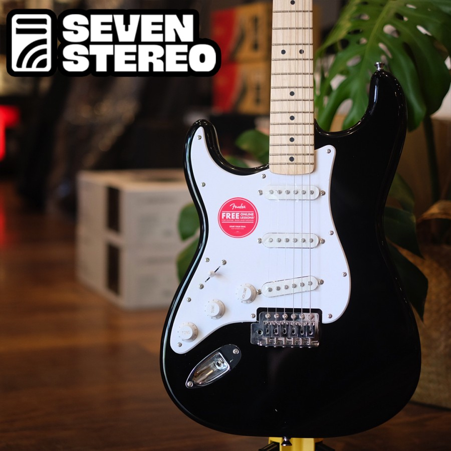 Squier Sonic Stratocaster Left-Handed Guitar Maple FB Black