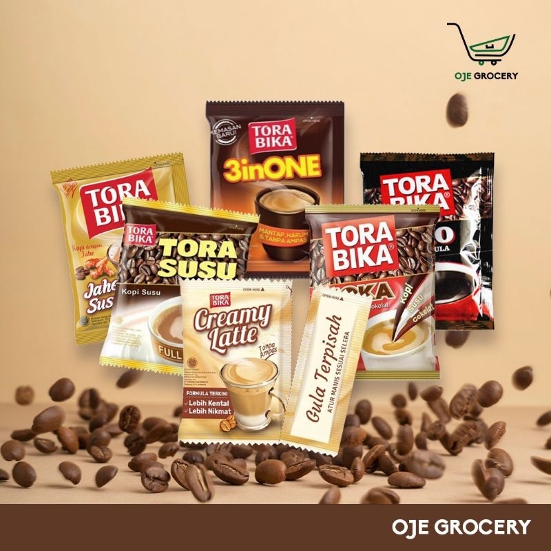 

TORABIKA COFFEE - KOPI INSTANT (5 SACHET) - CREAMY LATTE - TORA MOKA SUSU - DUO KOPI GULA - 3 IN ONE - JAHE SUSU