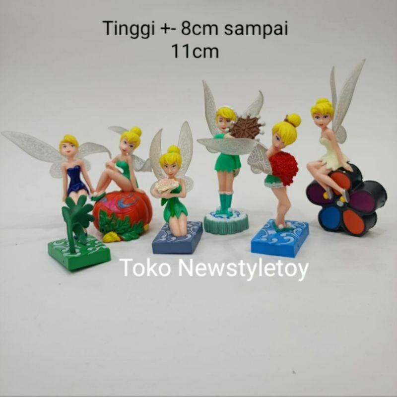 Mainan figure tinkerbell figure peri set
