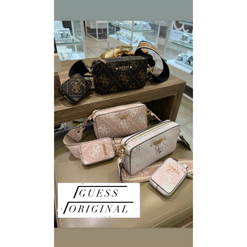 REA MINI CROSSBODY CAMERA - TAS GUESS ORIGINAL WANITA