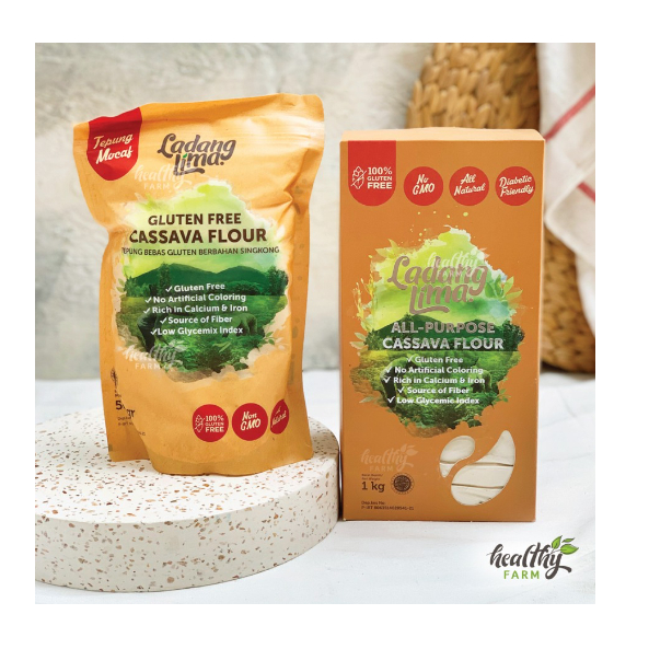 

Tepung Singkong Gluten Free Ladang lima Cassava Flour / Mocaf 500g